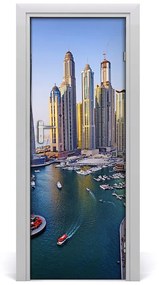 Adesivo per porta interna Baia di Dubai 75x205 cm