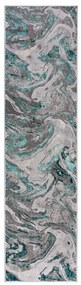 Tappeto grigio/turchese 80x300 cm Marbled - Flair Rugs