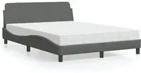 Letto con Materasso Grigio Scuro 120x200 cm Tessuto 3208365