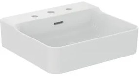 Ideal Standard Conca Lavabo sospeso o Appoggio 50x45 con troppopieno e 3 Fori Bianco