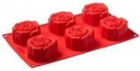 Stampo in silicone rosa fiorita 6 porzioni cod 77899