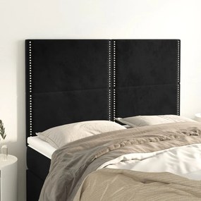 Testiere 4 Pz Nere 72x5x78/88 Cm İn Velluto /
