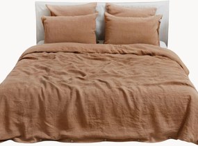Set di 2 biancheria da letto in lino Camel