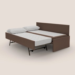 Naviglio Divano duplex con doppio letto in tessuto simil cotone impermeabile T13 marrone