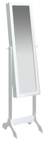 Specchio Autoportante Bianco 34x37x146 cm
