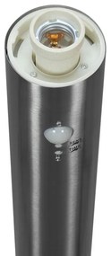 Paletto da giardino con Sensore Movimento 1m in Acciaio Inox E27 Colore Inox