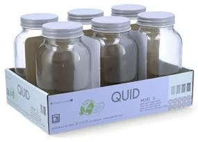 Vaso Quid Moss Grigio Vetro 1 L (Pack 6x)