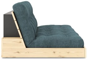 Divano letto in velluto a coste blu 196 cm Base - Karup Design
