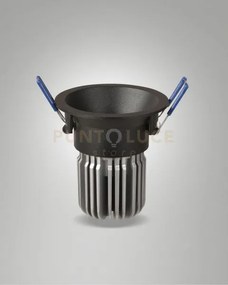 Toodle faretto incasso tondo 2700k 1220lm 11w dimmerabile nero