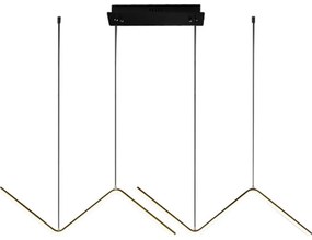 Lampadario LED a sospensione con filo VERTE 2xLED/11W/230V nero