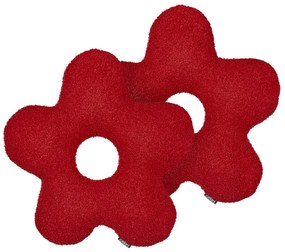 Set di 2 cuscini peluche rosso 40 x 40 cm CAMPONULA Beliani