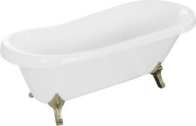 Mexen Retro vasca da bagno freestanding 170 x 75 cm, bianca, gambe dorate - 53251707500-50