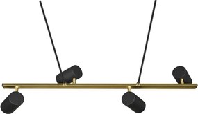 Trio - Lampadario a cavo MARLEY 4x GU10/35W/230V nero/oro