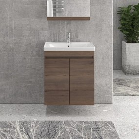 Mobile bagno sospeso da 65cm con lavabo incasso SV-65A - KAMALU