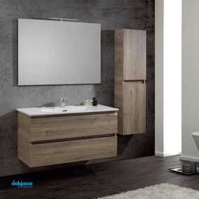 Mobile Bagno Sospeso "Vulcano" Da 70 Cm Composto Da Due Cassetti In Finitura Olmo Sabbia