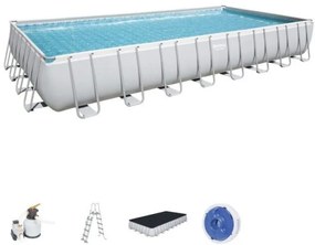 Piscina 56456 7 Power Steel Con Accessori Grigio - Bestway