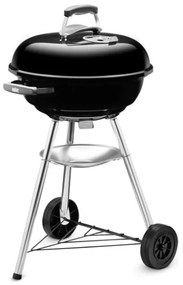 Weber Compact 47 Cm Barbecue A Carbone Kettle Grill Nero Con Griglia In Acciaio