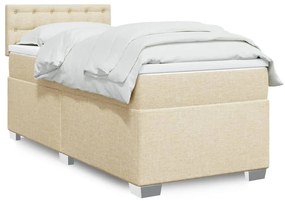 Giroletto A Molle Con Materasso Crema 100x200 Cm İn Tessuto /