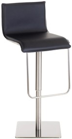 Sgabello Bar Regolabile İn Ecopelle - Stile Moderno E Versatile / Schwarz / Edelstahl