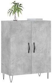 Credenza grigio cemento 69,5x34x90 cm in legno multistrato