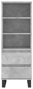 Credenza grigio cemento 40x36x110 cm in legno multistrato