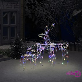 vidaXL Decorazioni di Natale a Forma di Renne 3 pz 229 LED