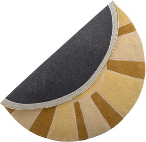 Tappeto per bambini beige e color ambra in lana ø110 cm Sun – Bloomingville Mini