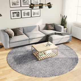 Tappeto Shaggy Pamplona A Pelo Lungo Moderno Blu Ø 240 Cm /