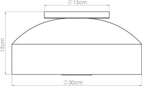 Plafoniera nera ø 30 cm Blacko – Sollux