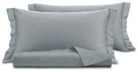 Parure copripiumino matrimoniale raso grigio SmartDecoHome