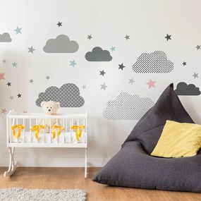 Adesivo murale Nuvole scandinave dall'estremo nord - Ambiance