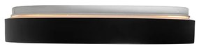 Plafoniera moderna nera 38 cm con LED e RGB - Jochie