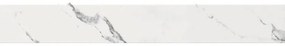 Piastrella battiscopa Michelangelo in gres porcellanato bianco lucido L 60 x H 7.5 cm x Sp 8 mm confezione da 12 ml