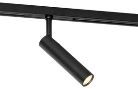 Faretto moderno nero per sistema binario monofase - Slimline Uzzy