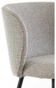 Sedia da pranzo grigia in imbottito Elyna – Light &amp; Living