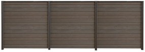 Pannello componibile Thermowood grigio in legno H 178.4 x L 521.8 cm, 3 pezzi