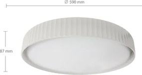 Brilagi - Plafoniera LED dimmerabile LUCIA LED/60W/230V Ø 59 cm bianca + telecomando