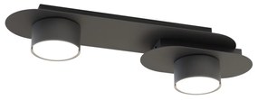 Lampada da soffitto in acciaio STILO 2 nera da interno 2xGX53