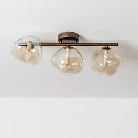 BRILAGI - Plafoniera a montaggio superficiale VULCANO 3xG9/8W/230V bronzo/fumé beige