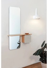 Set da ingresso in rovere con decorazioni in bianco e naturale One More Look - UMAGE