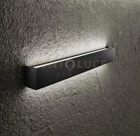 Applique in alluminio nero rummo led 20w 3000k cri?90 1600lm l.59cm...