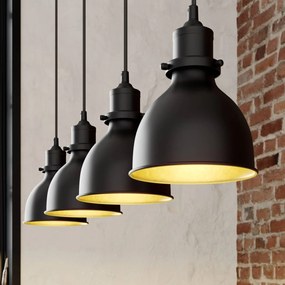 Lampada a sospensione Jasminka Lindby, dimmerabile, Nero, Cucina, Metallo, Industriale, Lampada a sospensione