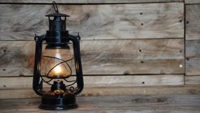 Brilagi - Lampada ad olio LANTERNA 28 cm nera