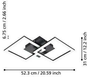 Eglo 31774 - Lampada da soffitto dimmerabile PARANDAY-Z LED 21,5W 230V
