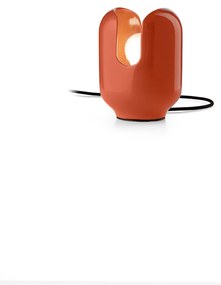 Lumetto Vintage Decò Batucada Ceramica Arancio Pokè 1 Luce E27