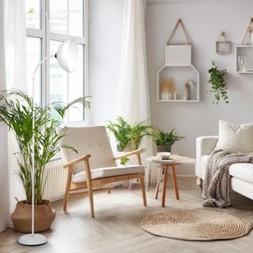 Lampada da terra ZACK 1xE27/15W/230V bianca