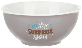 Tazza bolo scritta 800 ml in porcellana grigio opaco