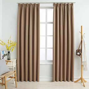 Tende Oscuranti Con Ganci 2 Pz Grigio Talpa 140x175 Cm /