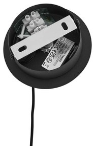 Lampada a sospensione Art Déco nera con vetro fumé - VIDRO