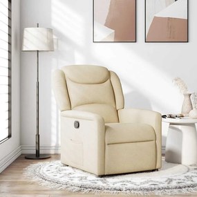 Poltrona Reclinabile İn Tessuto Crema /
